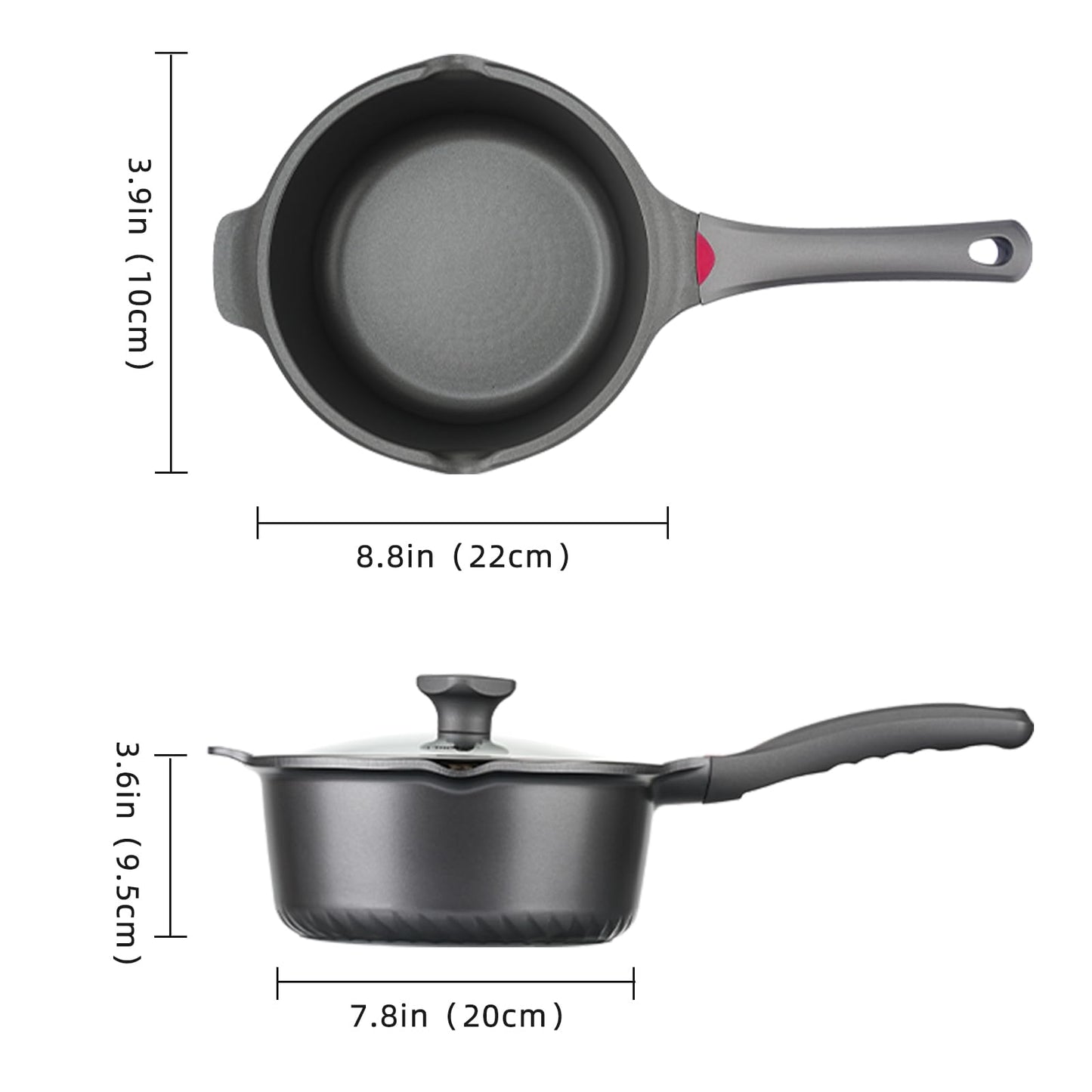 4 Quart Nonstick Stockpot (Gray / 4 Quarts)