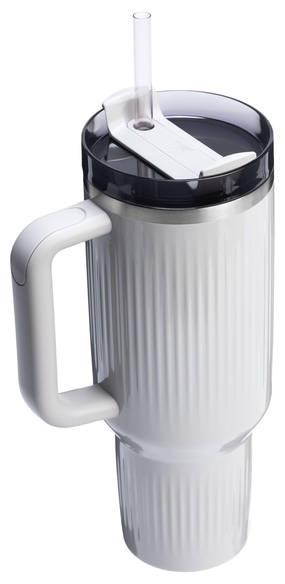Quencher H2.0 Tumbler with Handle and Straw 40 oz (40 Ounces / Fluted Ash Gloss)