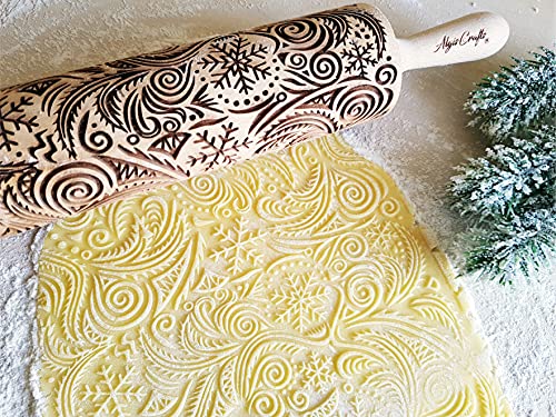 FROST Embossing rolling pin for Christmas cookies