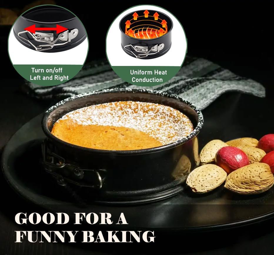4 Pack Springform Pan Set 4 (4", 7", 9", 10" - 4 Pack Cake Pan Set)