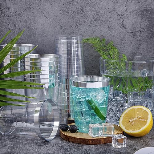 100PCS Silver Plastic Cups (10-Silver-100)