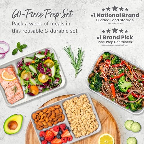 Prep 60 Piece Meal Prep Kit (White Stone)