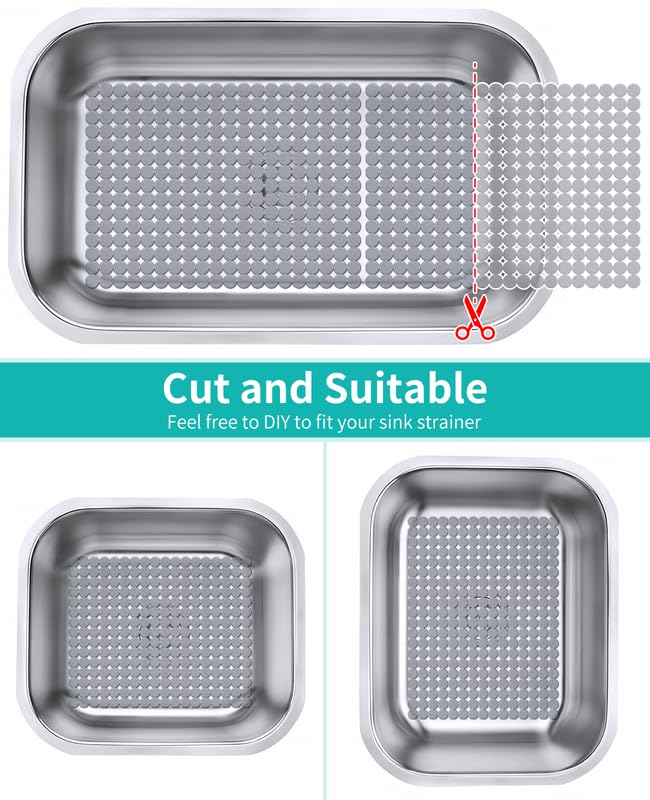 2 Pack Kitchen Sink Mat (Solid Grey)