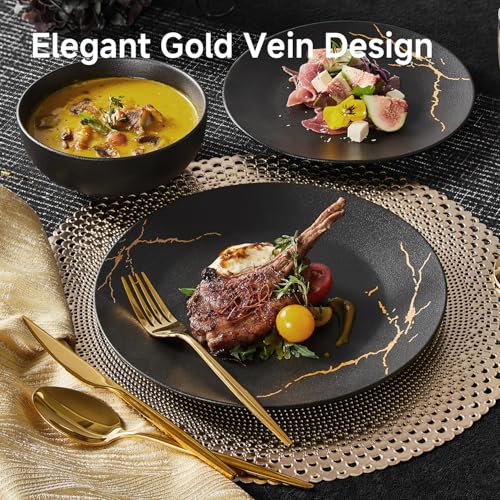 12 Piece Matte Crackle Dinnerware Set (Service for 4 (12pcs))