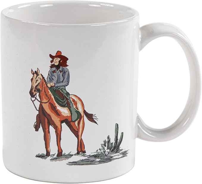 Paseo Road Ranch Life 16 Piece Ceramic Dinnerware Set with Plates, Bowls, Coffee Mugs, Duffle Bag, Cow Longhorn Horse Cowboy Pattern, Southwestern Rustic Cabin Lodge Style