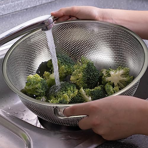 3 Pcs Stainless Steel Colander Set Metal Mesh Strainers