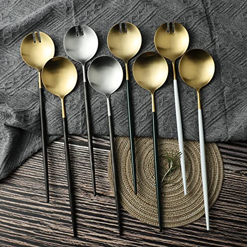 Salad Servers (Black/Gold)