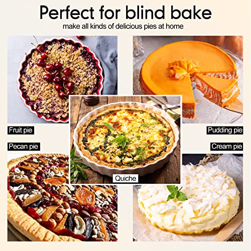 2 Pcs 2 lb Pie Weights Ceramic (White)