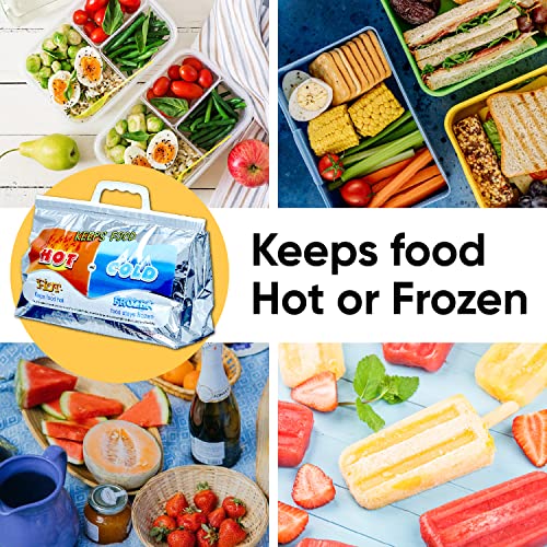 Hot and Cold Insulated Bags for Food Delivery (Small (Lunch Size))
