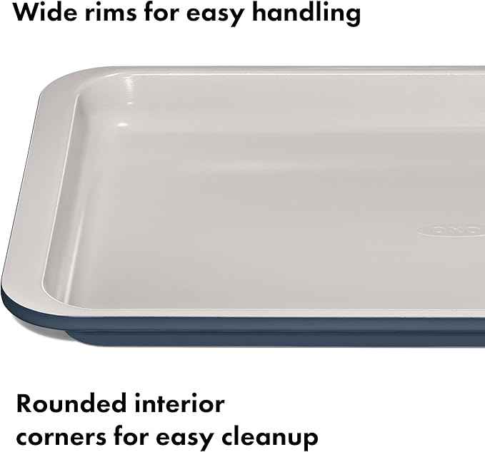 OXO Good Grips Non-Stick Pro Ceramic Coated Metal Bakeware Jelly Roll Pan – Storm Blue
