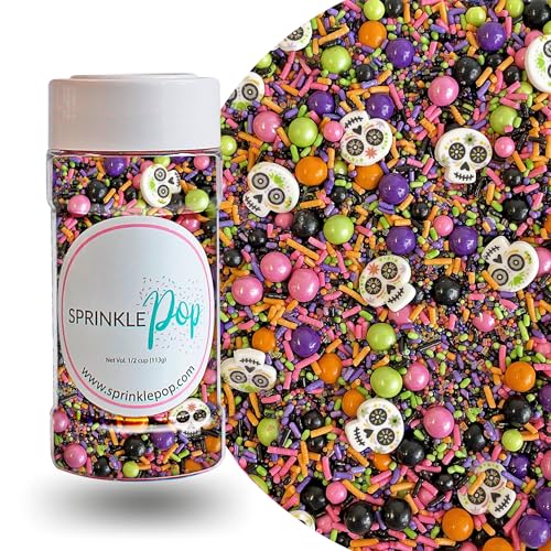 Dia De Los Muertos Sprinkle Mix (Black, Pink, Purple, Lime, Orange)