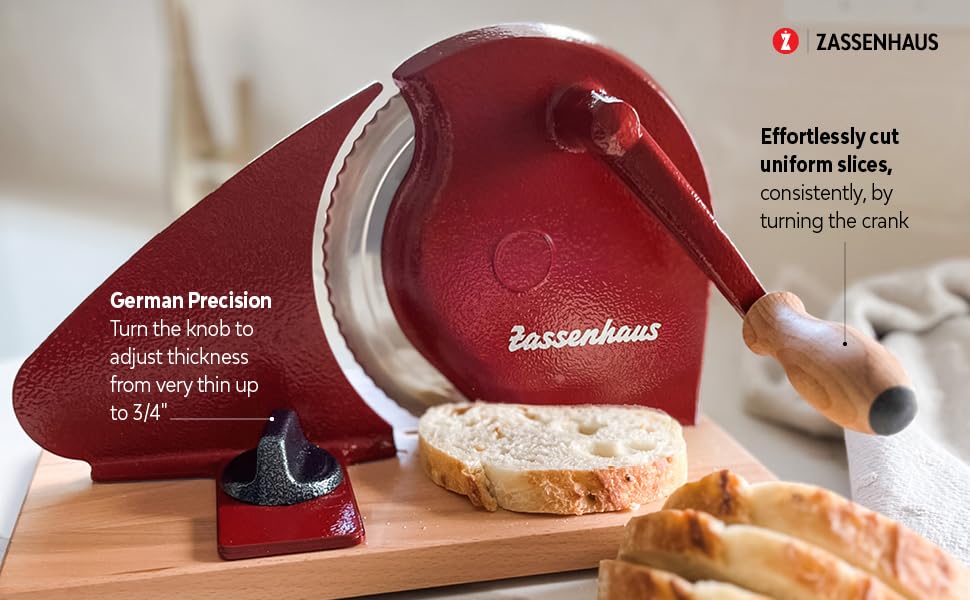 Original Classic Adjustable Bread Slicer for Uniform Slices (11.75" x 8" x 4.7" / Cream)