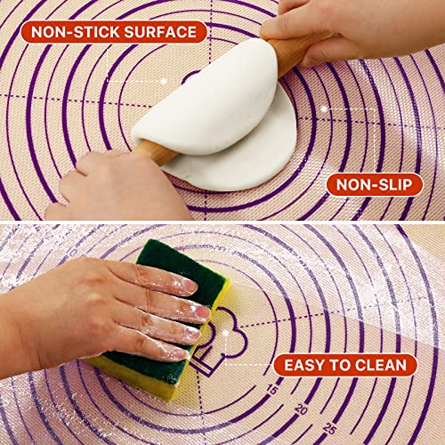 26"x16" Extra Thick Silicone Baking Mat for Pastry and Bread