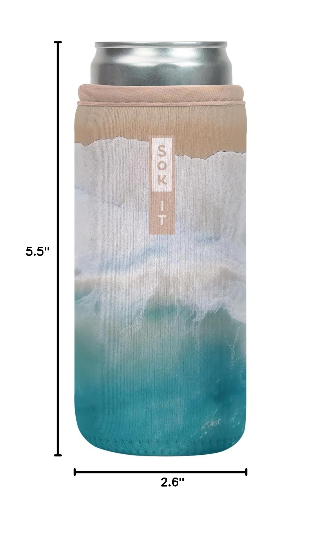 CanSok Sleeve for Beer & Soda Insulated Neoprene Cover (Ay, Bay Bay! / 12oz Slim Can Sleeve)