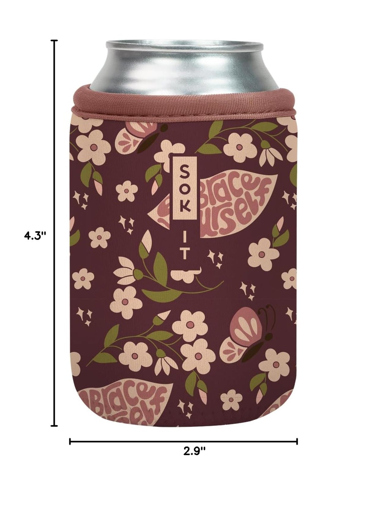 CanSok Sleeve for Beer & Soda Insulated Neoprene Cover (Self Love / 12oz Can Sleeve)