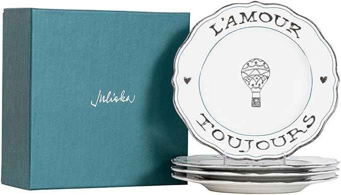 Juliska L'Amour Toujours Dessert/Salad Plate Set of 4