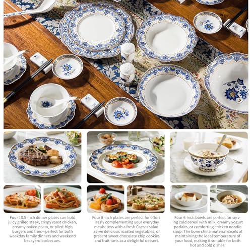 Bone China Dinnerware Sets (Blue-B)
