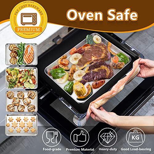 Stainless Steel Baking Sheet with Rack Set for Cookie (12.5 Inch)