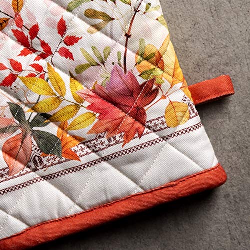 Maison d'Hermine Oven Gloves 100% Cotton Oven Mitt (056 - Amarante / 7.5" x 13" (Oven Mitt))