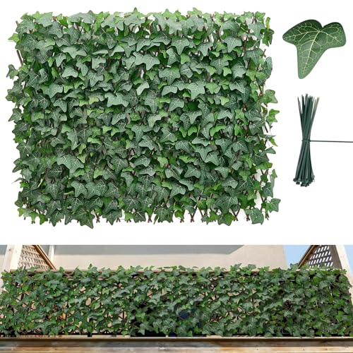 Expandable Fence Privacy Screen (Mixed Light Green and Dark Green / 25 x 126 inch)