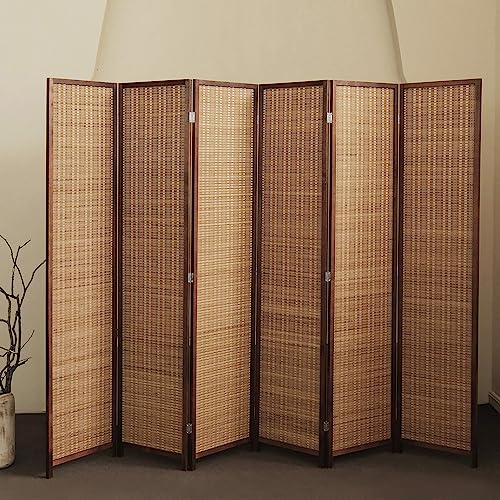 6 Panel Bamboo Room Divider (Brown / 6 Panel)