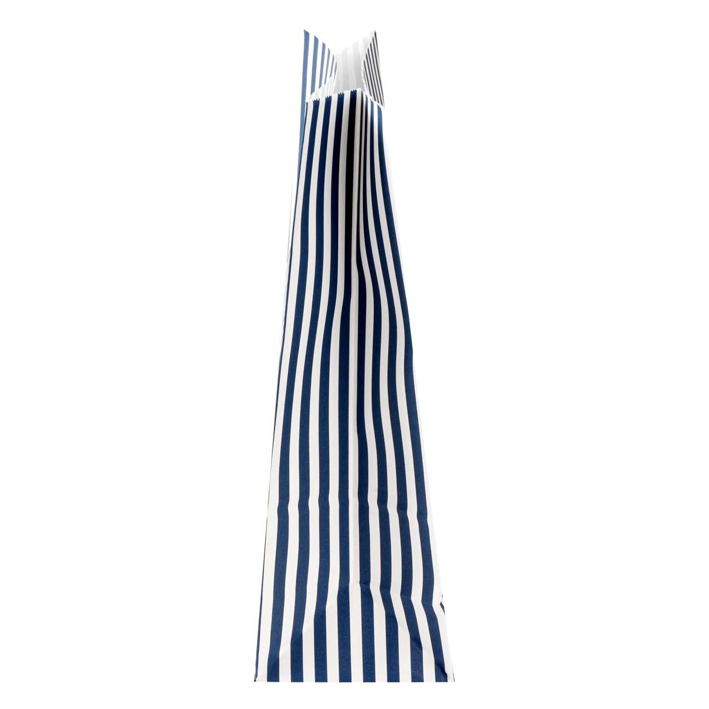 Blue And White Stripe Paper Bag (12 lb / Blue & White)