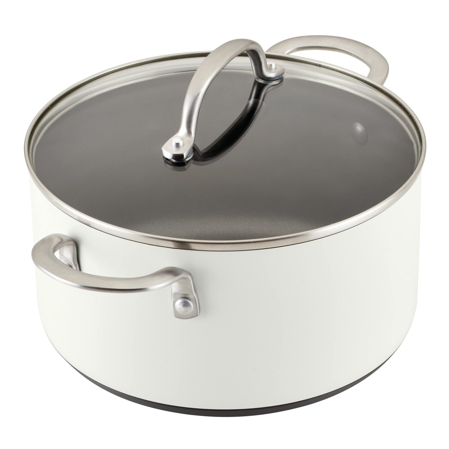 Achieve Hard Anodized Nonstick Cookware Pots and Pans Set (Cookware Set (9 Piece) / Cream)