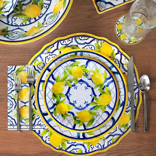 12 Piece Luxury Melamine Dinnerware Set