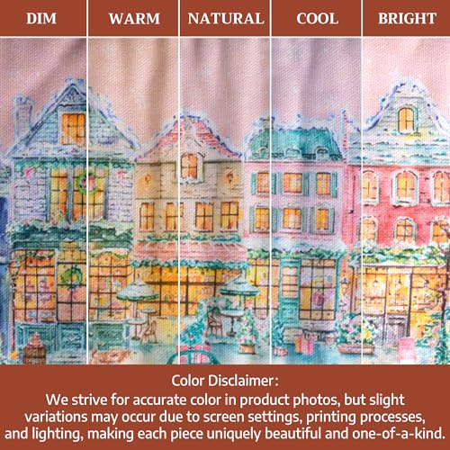 Double Oven Mitts 100% Cotton Double Oven Glove (124 - Christmas Market - Pink / 7" x 35" (Double Oven Mitt))
