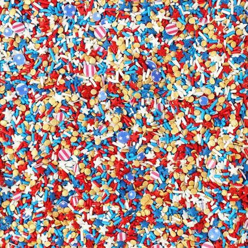 Stars and Stripes Sprinkle Mix (Red, Blue, White, Gold)