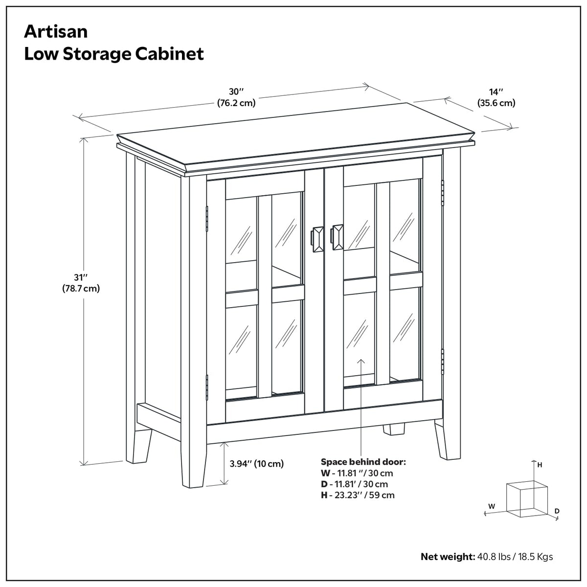 Artisan 30" Wide Solid Wood Cabinet in Hickory Brown (Hickory Brown / 30 inch)