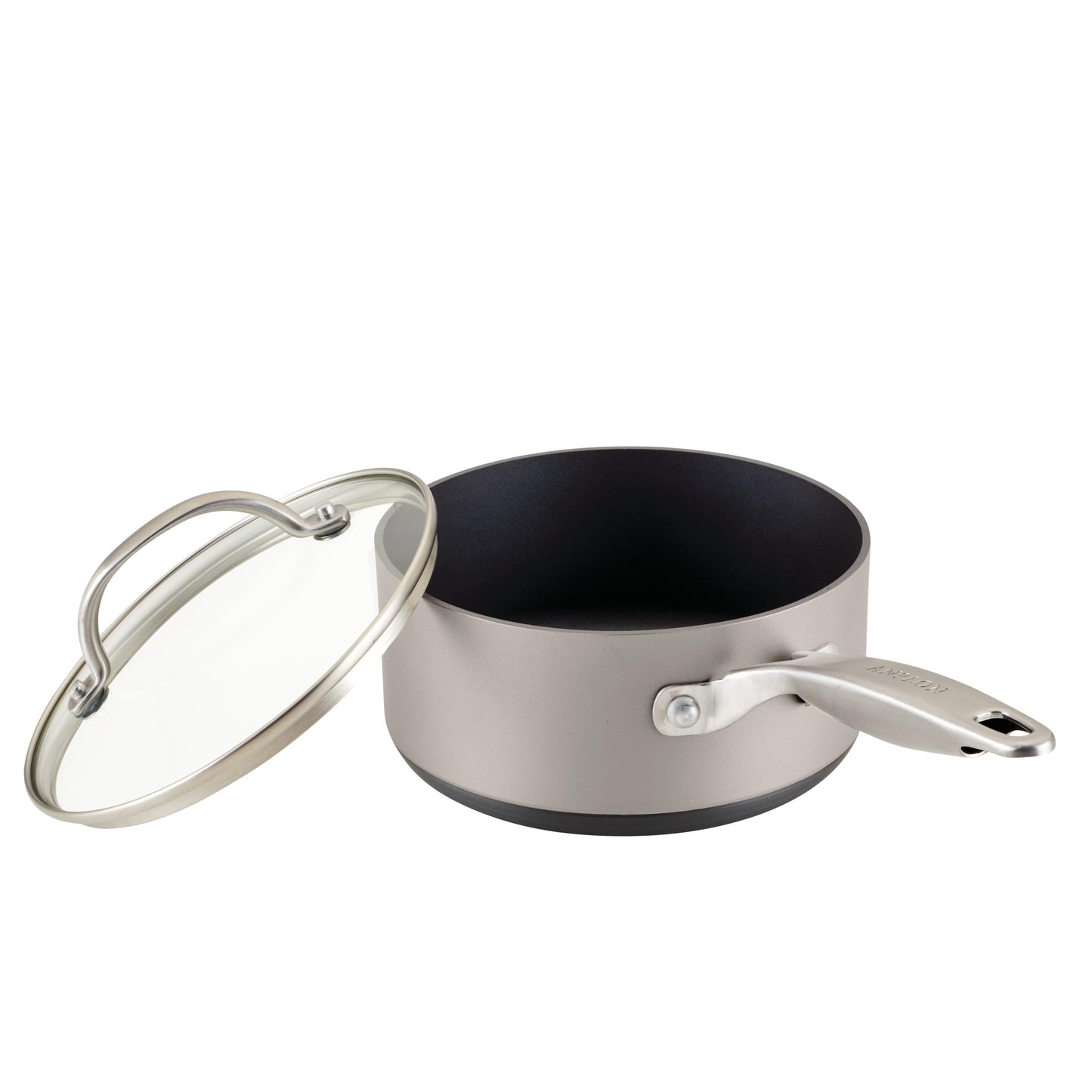 Achieve Hard Anodized Nonstick Cookware Pots and Pans Set (Cookware Set (9 Piece) / Silver)