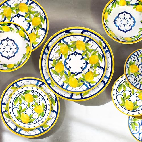 16 Piece Luxury Melamine Dinnerware Set (Palermo)