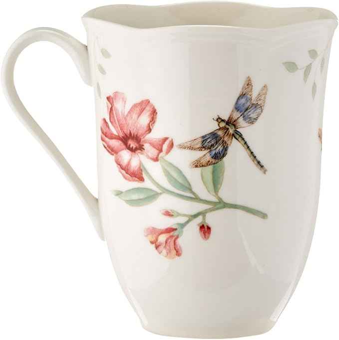 Lenox Dinnerware Set, Butterfly Meadow 18-Piece Set, Service For 6, White Porcelain, Butterfly And Flower Designs, Plates And Bowls Sets, Dishwasher Safe, Home & Kitchen (18 Pieces, Assorted)