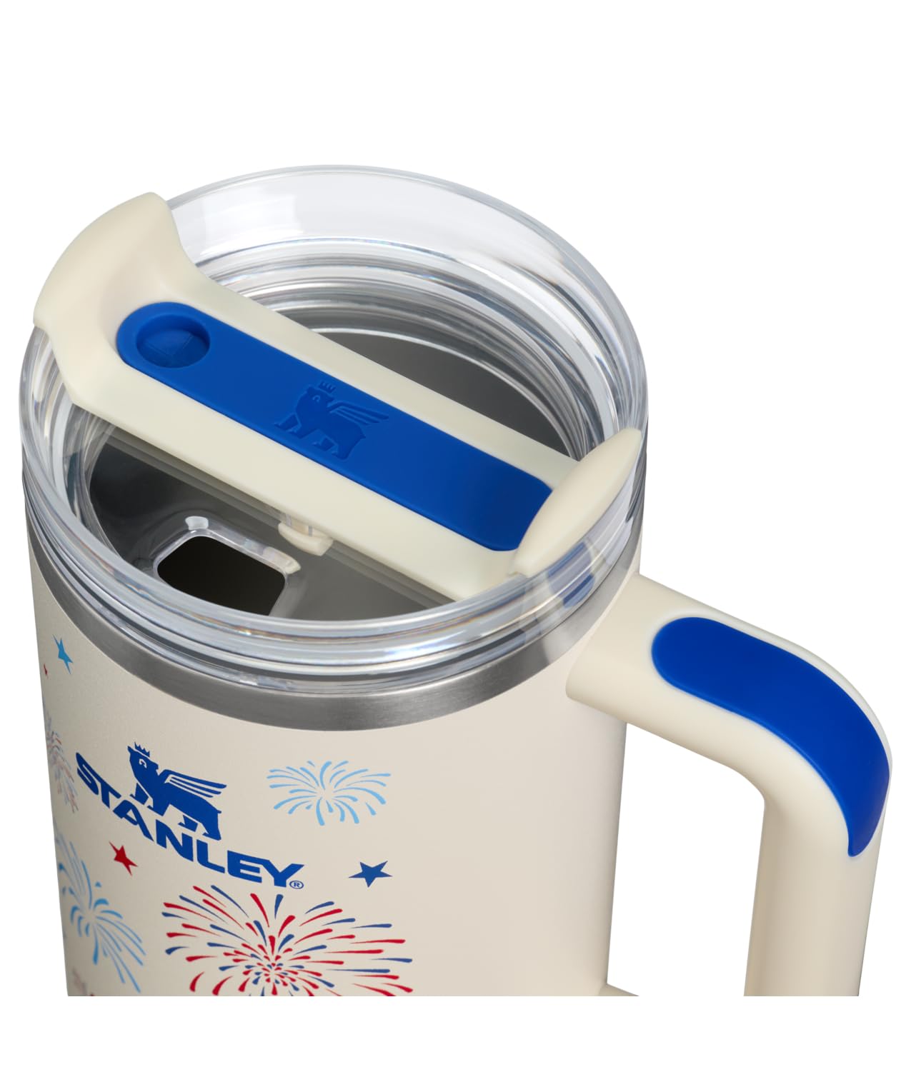 Quencher H2.0 Flow State Tumbler (40 Ounces / Cream Royal Fireworks)