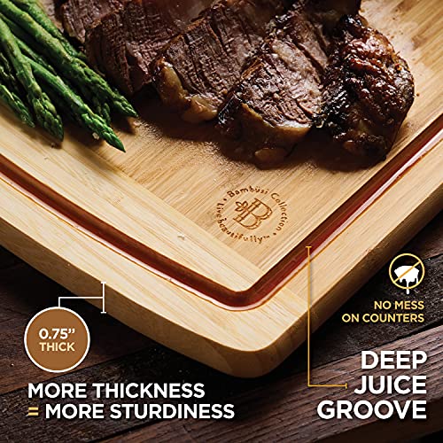 Bamboo Cutting Boards for Kitchen Set of 2 (2-Piece (Two-Tone))
