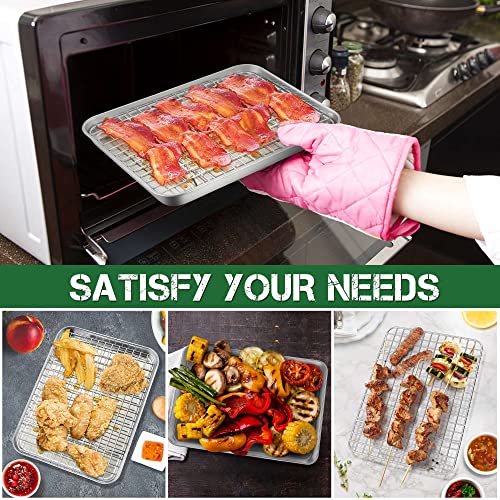 9 Inch Toaster Oven Pan Tray with Wire Rack (9 Inch)