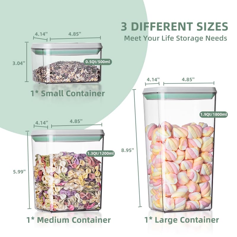 Food Storage Containers with Lids Airtight (3 Pcs Set)