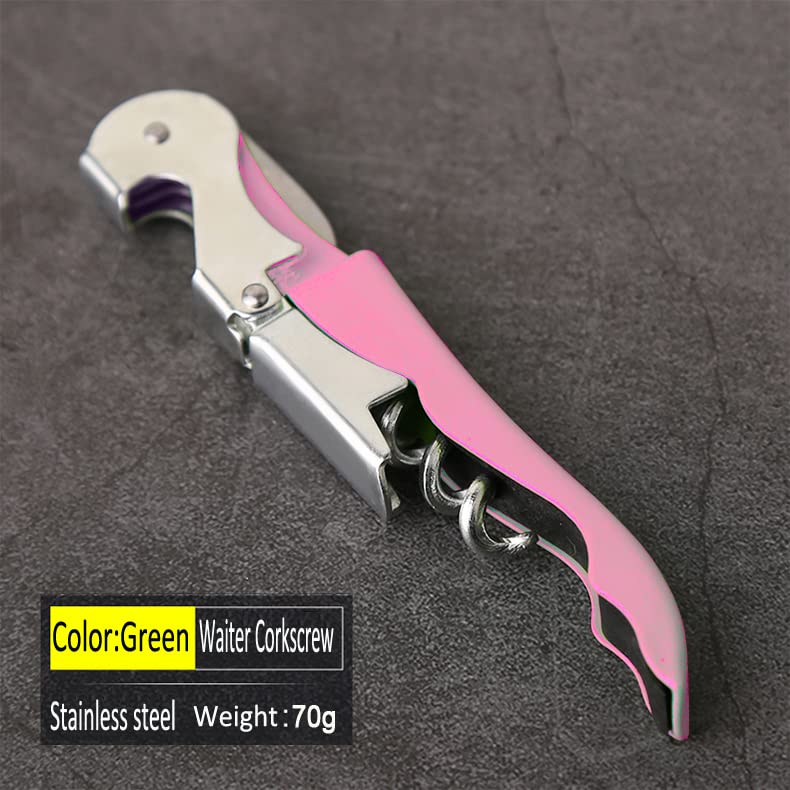 Professional Waiter Corkscrew Wine Openers Set (Pink 2 Packs)
