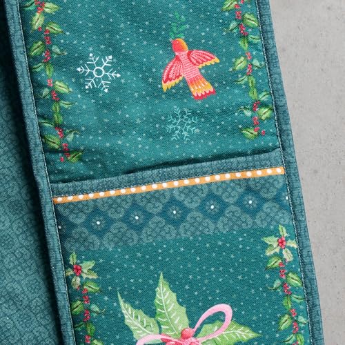 Double Oven Mitts 100% Cotton Double Oven Glove (106 - Hygge Christmas / 7" x 35" (Double Oven Mitt))