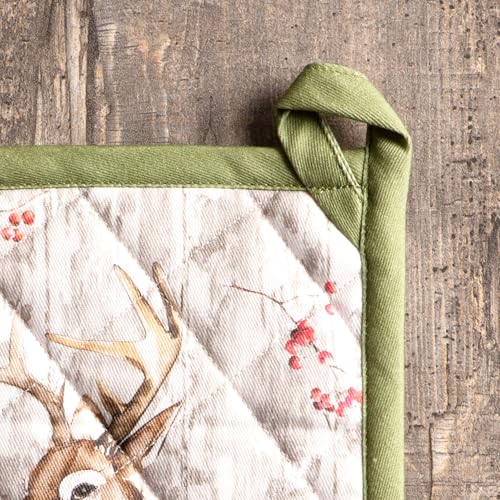 Pot Holders 100% Cotton Potholders (091 - Mountain Life / 8" x 8" (Pot Holder Pack of 1))
