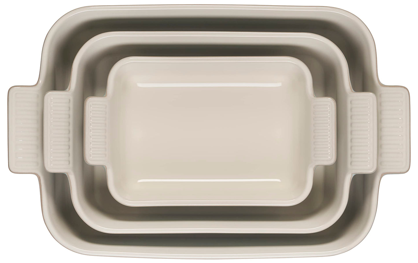 Stoneware Heritage Rectangular Baking Dish (3-Piece Dish Set / Sea Salt)