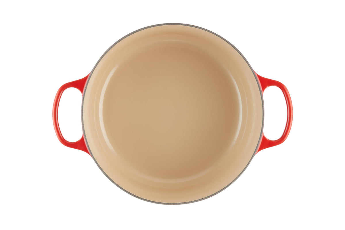 Enameled Cast Iron Round Dutch Oven (Cerise / 7.25 Qt)
