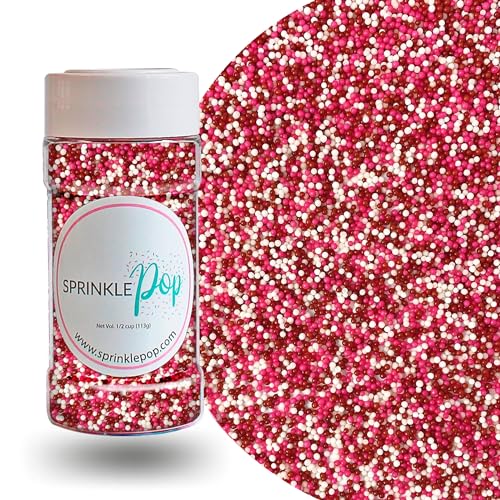 Valentines Nonpareil Sprinkle Mix (Red, Pink, White)