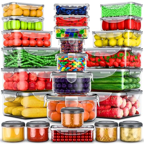 50 Pcs Large Food Storage Containers with Lids Airtight (50 Pcs)