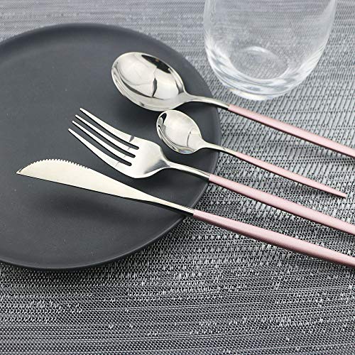 Pink Silver Silverware Set (Service for 4 / Pink Silver)