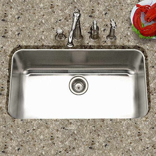 31" Stainless Steel Undermount Single Bowl Kitchen Sink (Pack of 20 / Stainless Steel)