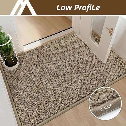 Dirt Trapper Door Mat 24"x36" Non Slip Washable Taupe (86.4 Sq Ft)