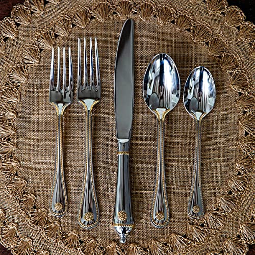 Berry & Thread 5pc Place Setting (5pc / Polished with Gold)