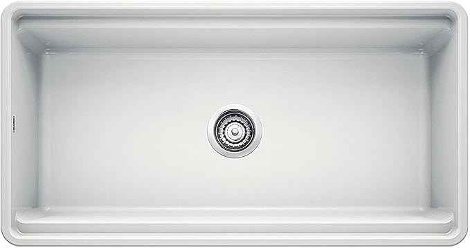 Blanco 523026 PROFINA Fireclay 36" Apron Front Farmhouse Kitchen Sink with Cutting Board, White